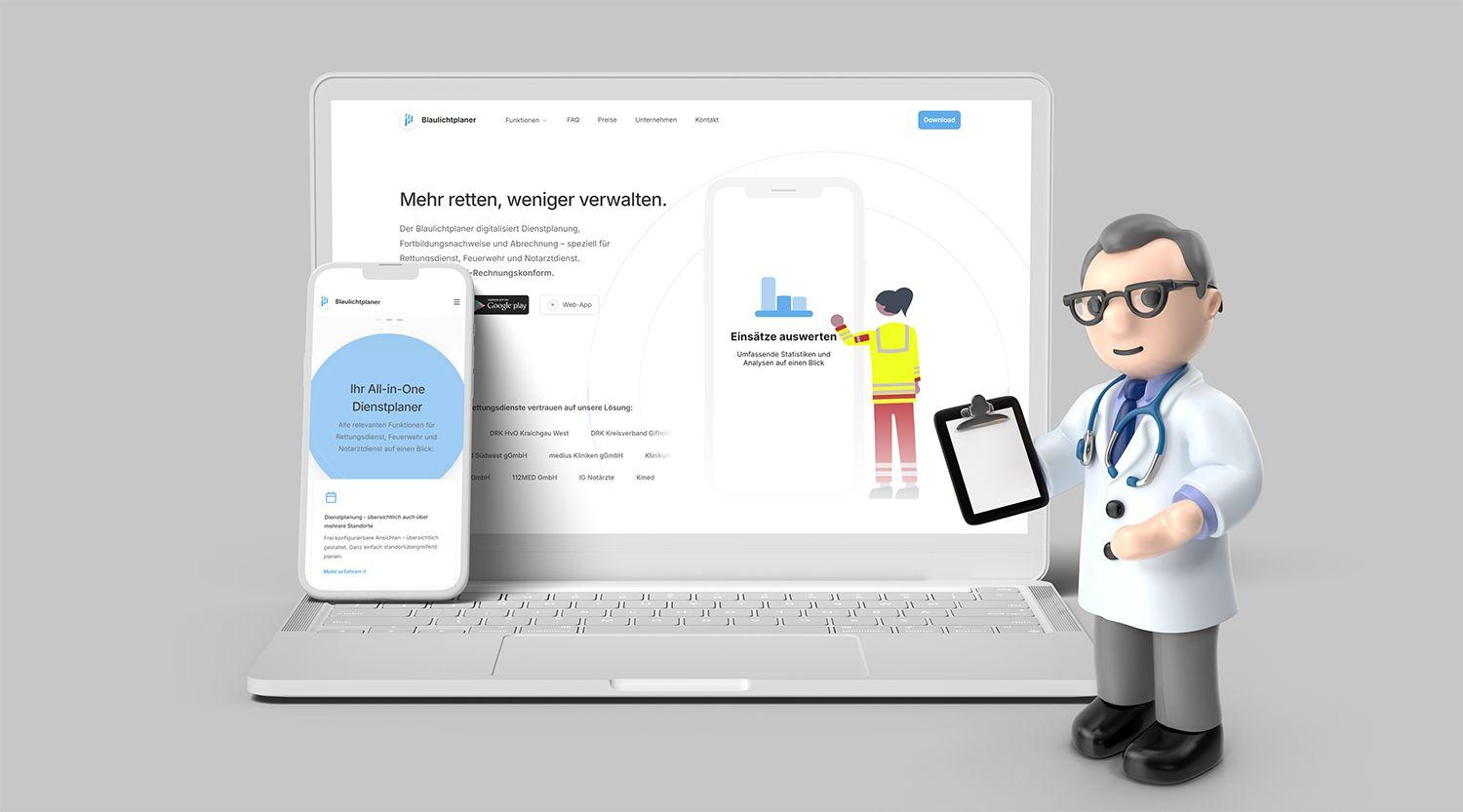 gravima Referenz - MedPlan Solutions (Blaulichtplaner)
